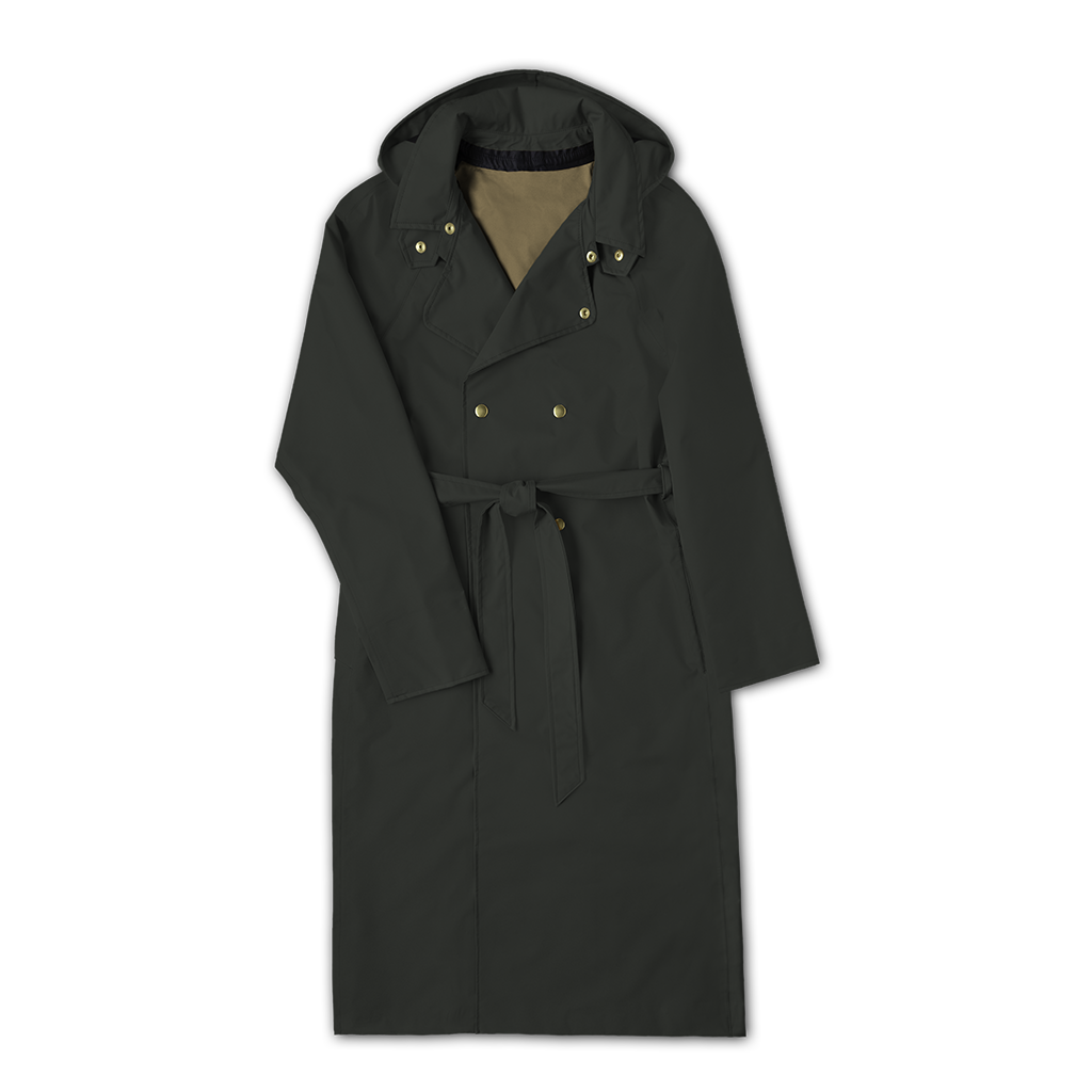 Boheme Trench Rain Coat - Obsidian
