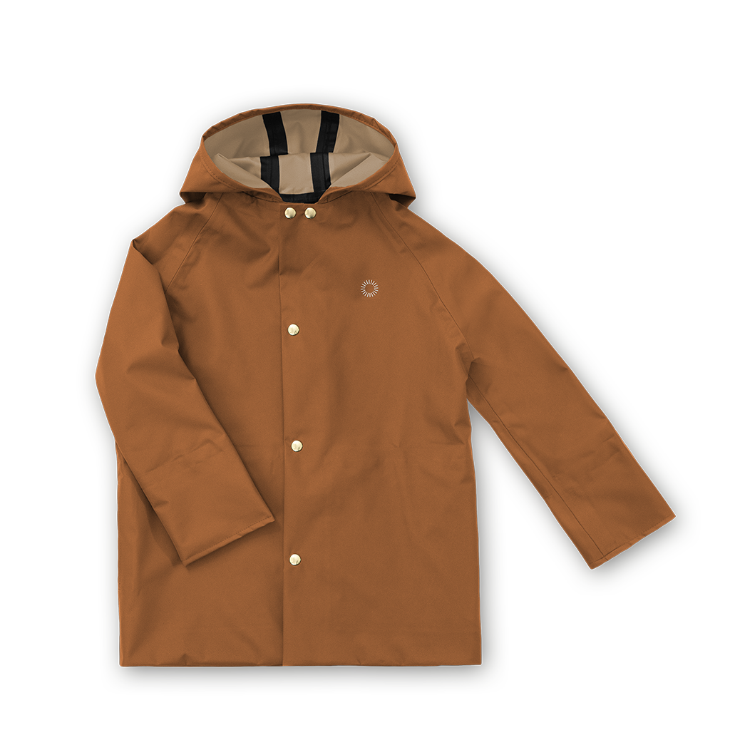 Midi Rain Coat - Rust