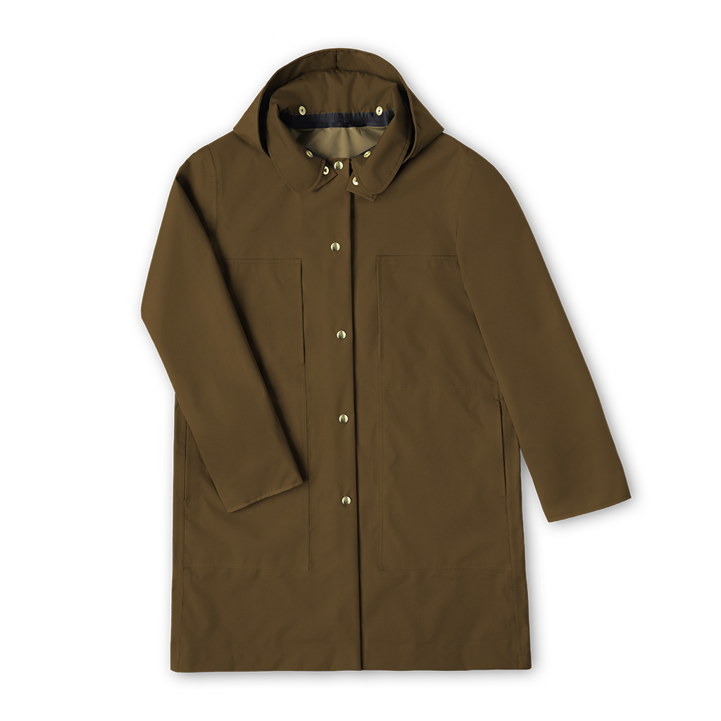 Women's Daily Rain Coat - Rust