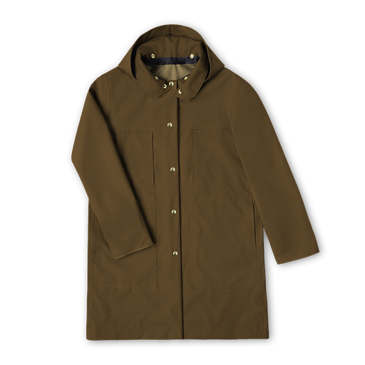 Women's Daily Rain Coat - Rust